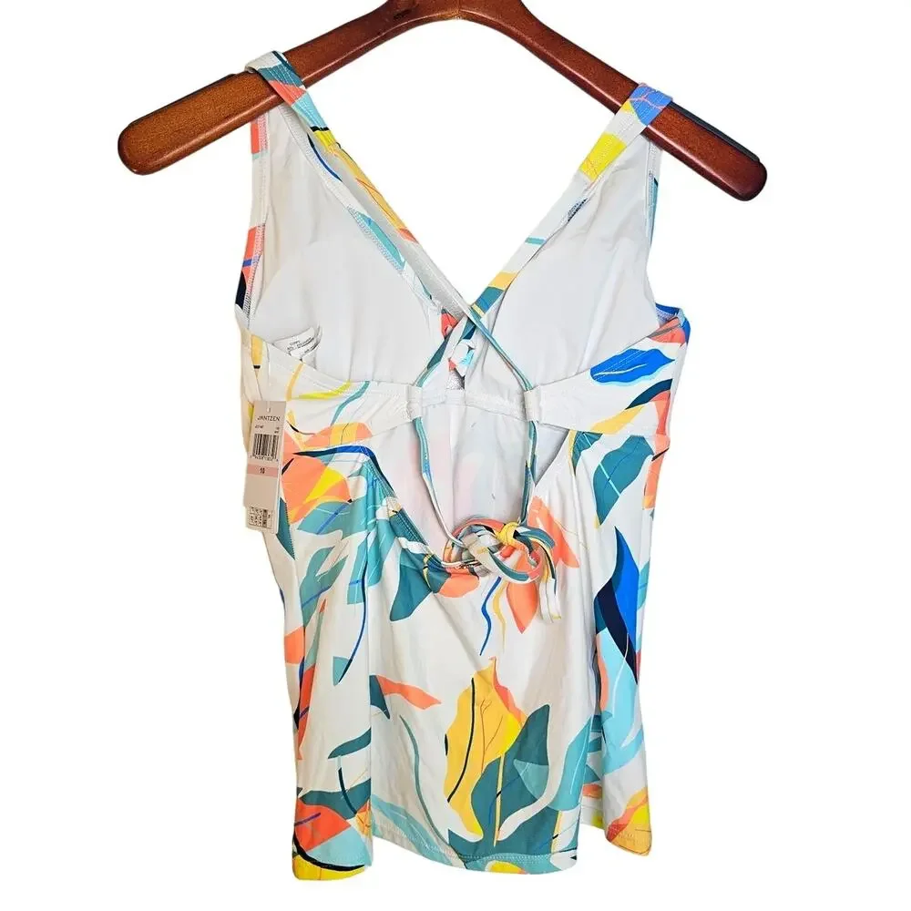 Jantzen Women's NWT Tropical Print Tankini Swimsuit Top